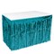 Beistle 30in. x 14Feet Teal Standard Pkgd 1-Ply Metallic Table Skirting - 6 Pack